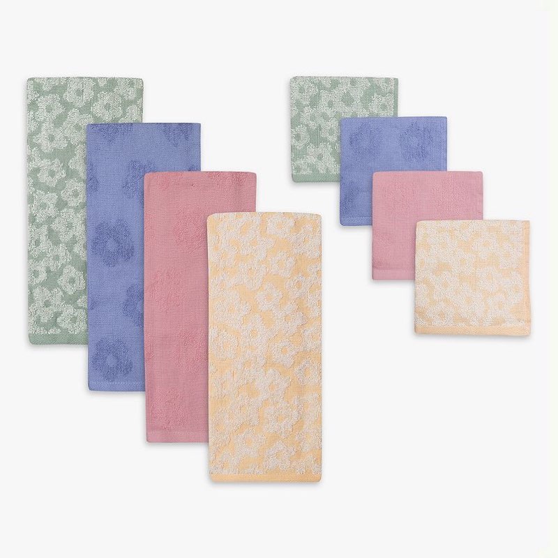The Big One® 8-pc. Floral Carved Terry Dishcloth & Kitchen Towel Set