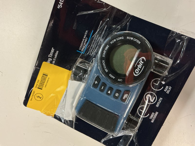 Condition photo showing As Is for orbit 2 output port stationary digital hose end timer
