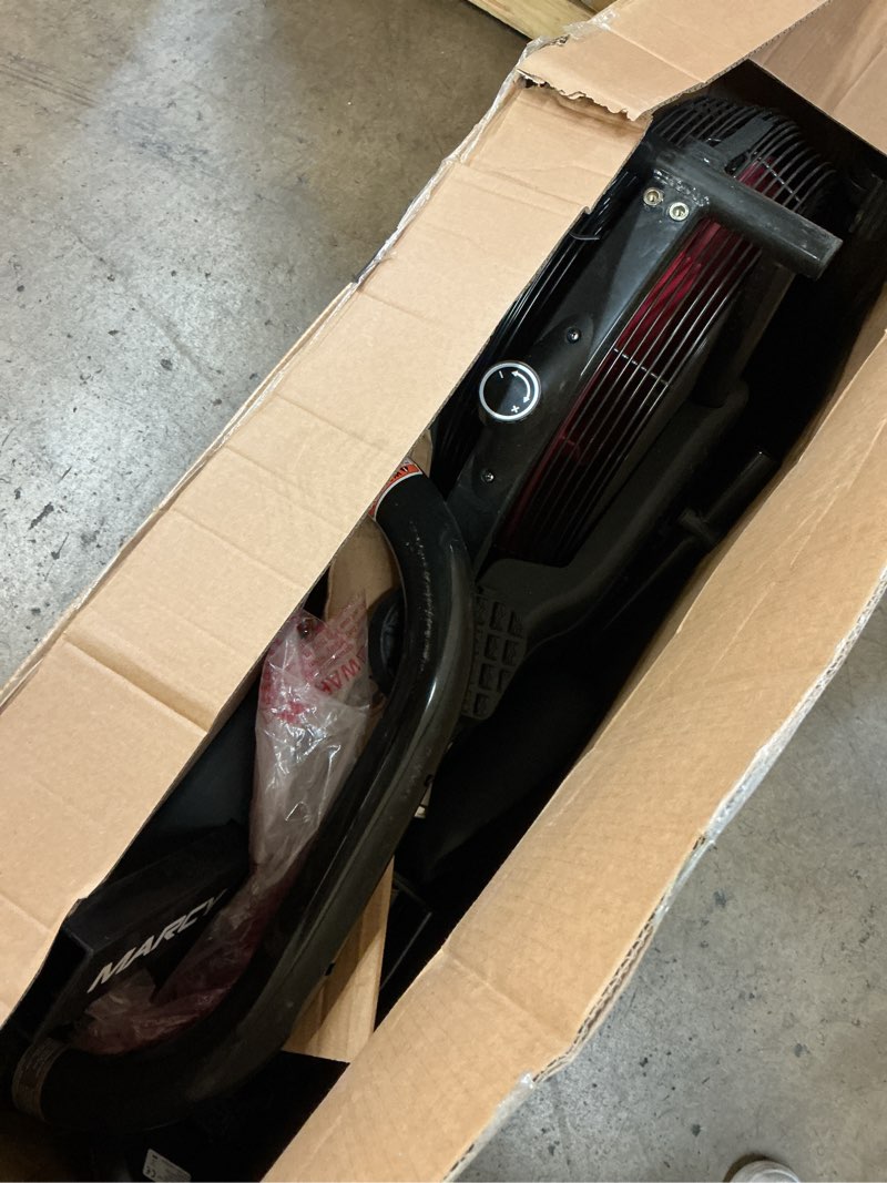 Condition photo showing As Is for marcy fan exercise bike with air resistance system – red and black – ns-1000