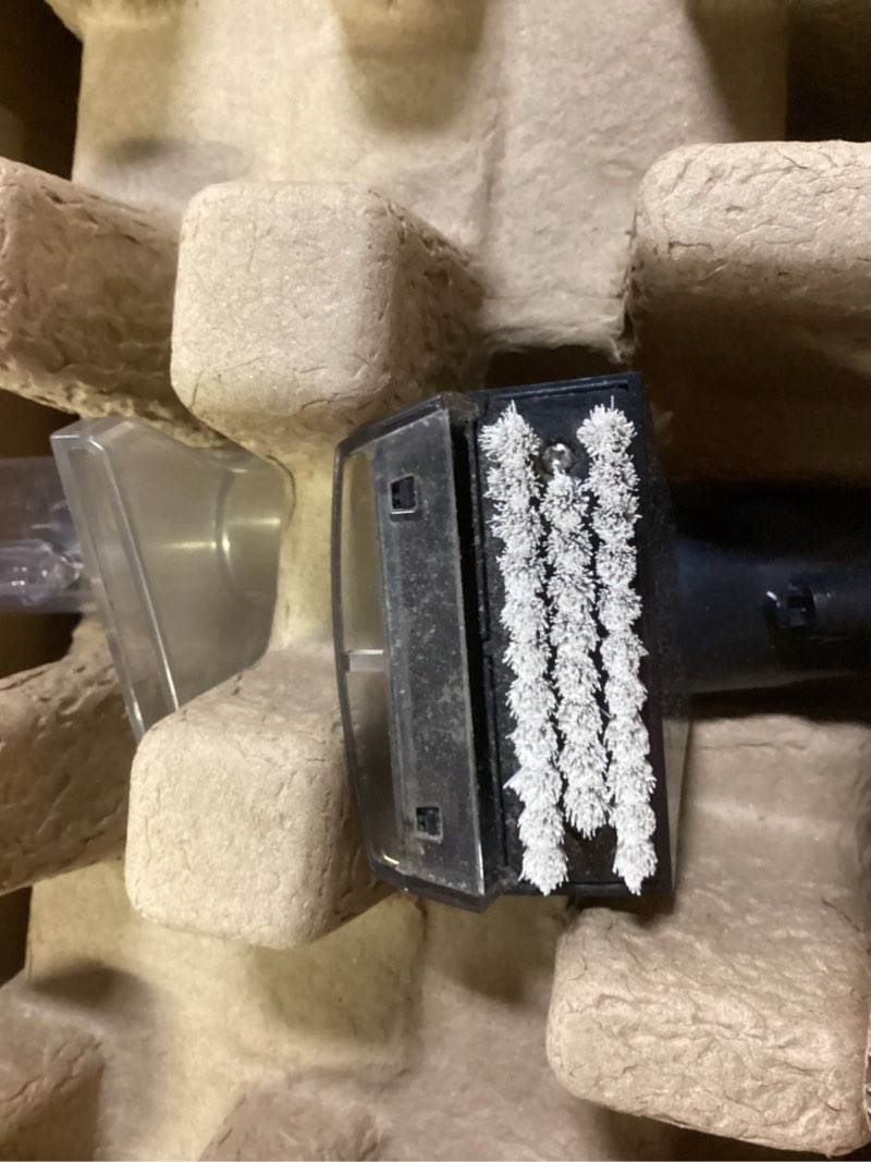 Condition photo showing As Is for iris usa carpet spot cleaner machine 110v with auto spray for low pile carpet, couch, sofa, upholstery, car detailing, shallow berber rug, lightweight portable chemical-free stain remover, 1000ml tank