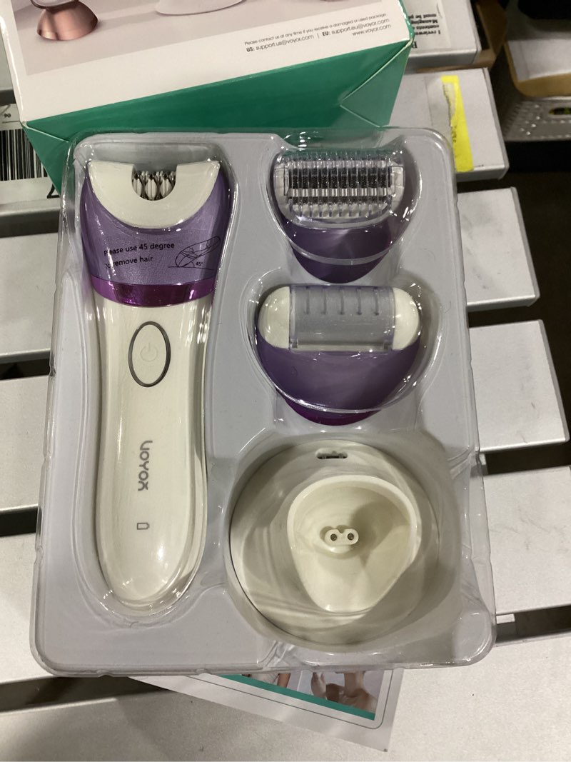 Condition photo showing Good Condition for voyor epilator for women, cordless epilators hair removal for women, 3 in 1 hair removal device for leg arm face with 30 tweezers, rechargeable wet & dry electric lady shaver & trimmer bm300 (purple)