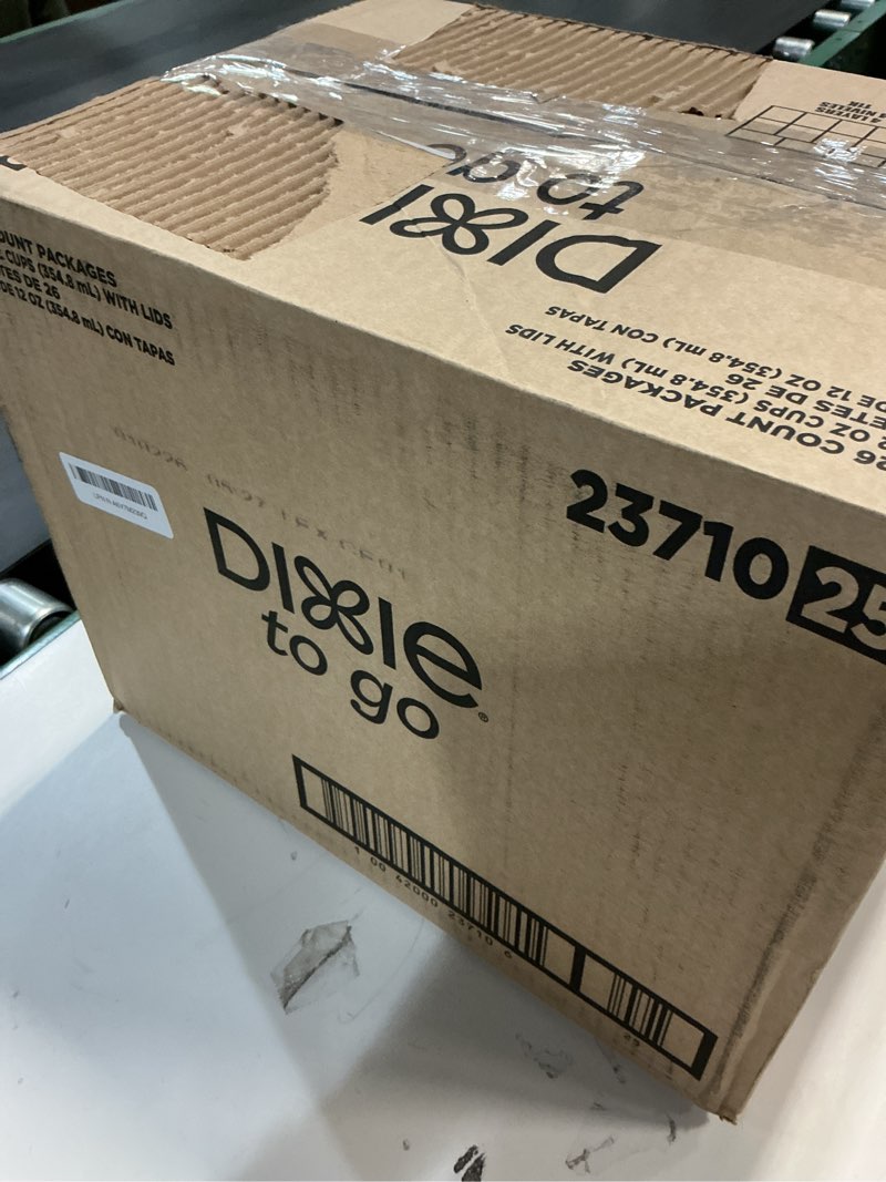Condition photo showing Good Condition for Dixie To Go Paper Coffee Cups With Lids, 12 oz, 156 ct, Disposable Insulated Paper Cups for On-The-Go Hot or Cold Beverages 12 Ounces (156 Count)