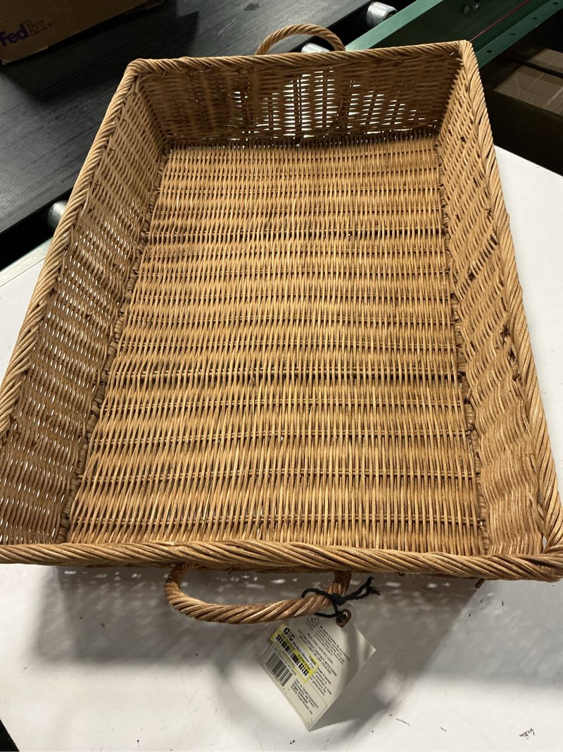Condition photo showing Good Condition for medium woven tray - hearth & hand™ with magnolia