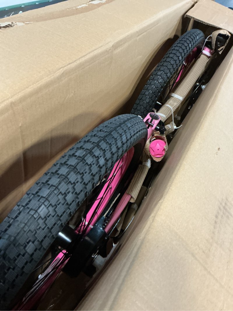 Condition photo showing Good Condition for joystar neo 20 inch kids bike for ages 6-10 years old boys & girls, 20 inch wheels kids mountain bike with training wheels & handbrake, kids' bicycles, color pink 20 inch with training wheels