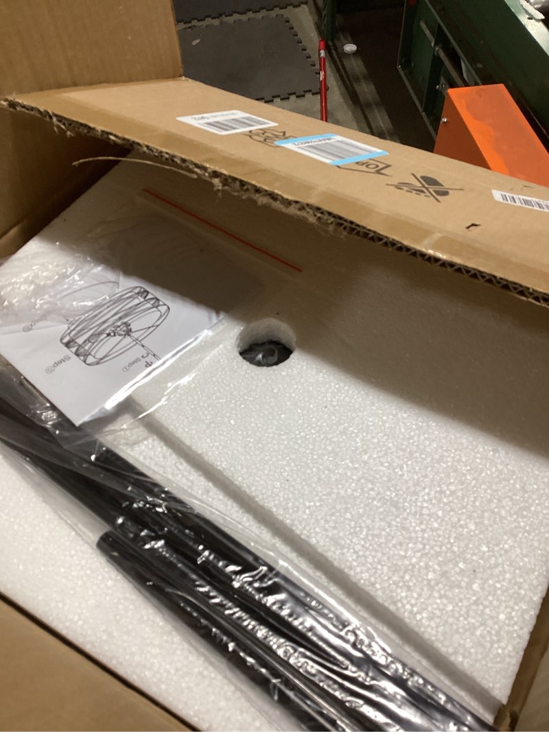 Condition photo showing New/Like New for 15.7'' Black Drum Chandelier for Dining Room Farmhouse Rustic Pendant Light 3-Light Modern Hanging Ceiling Light Fixture for Hallway Kitchen Island Bedroom 15.7‘’ Black