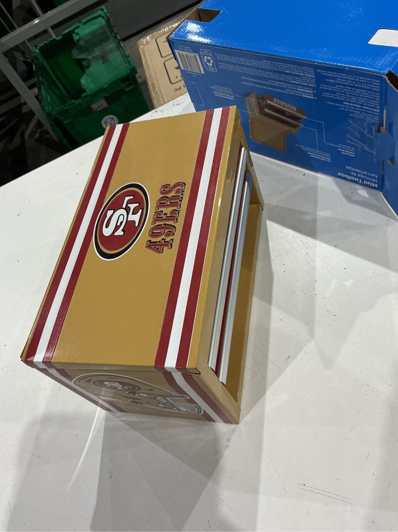 Condition photo showing As Is for kobalt mini toolbox san francisco 49ers