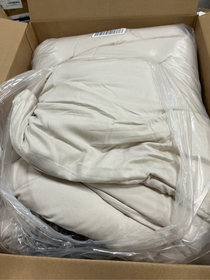 Condition photo showing As Is for Bedsure Queen Comforter Set, Beige Soft Prewashed Bedding for All Seasons, 3 Pieces GentleSoft™ Bed Set, 1 Lightweight Comforter (90"x90") and 2 Pillowcases (20"x26") Queen(90"x90") 01 - Beige