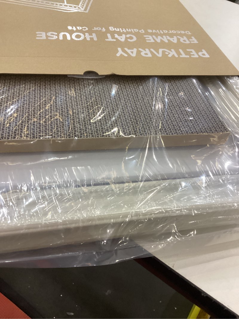 PETKARAY Art Frame Cat Scratch House, Oil Painting Kitty Scratcher Cardboard House, Large Cat Cave w