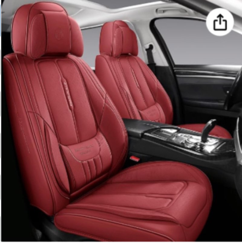 NS YOLO Full Coverage Faux Leather Car Seat Covers Universal Fit for Cars,SUVs and Pick-up Trucks with Waterproof Leatherette in Auto Interior Accessories(Pink)