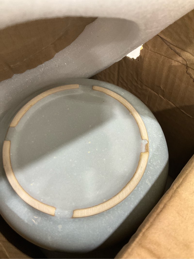 Condition photo showing Good Condition for le tauci utensil holder for kitchen counter, 7.3"+5.4" fluted ceramic utensil crock organizer for countertop, heavy large holder for spatulas, spoons, set of 2, gray marble glaze marble gray