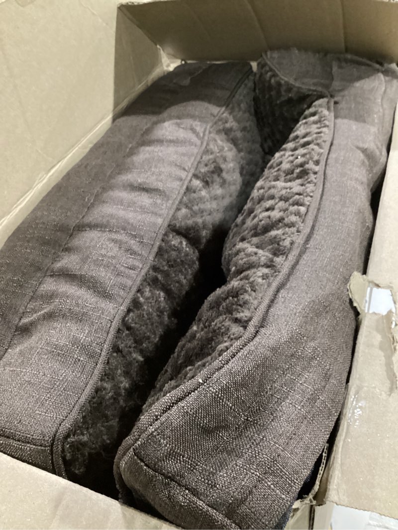 Condition photo showing Good Condition for orthopedic dog bed for extra large dogs - gel memory foam pet bed with waterproof & washable cover, contoured bolster design for dogs & cats (brown, 44.0" l x 31.5" w x 7.5" th) brown 44.0" l x 31.5" w x 7.5" th