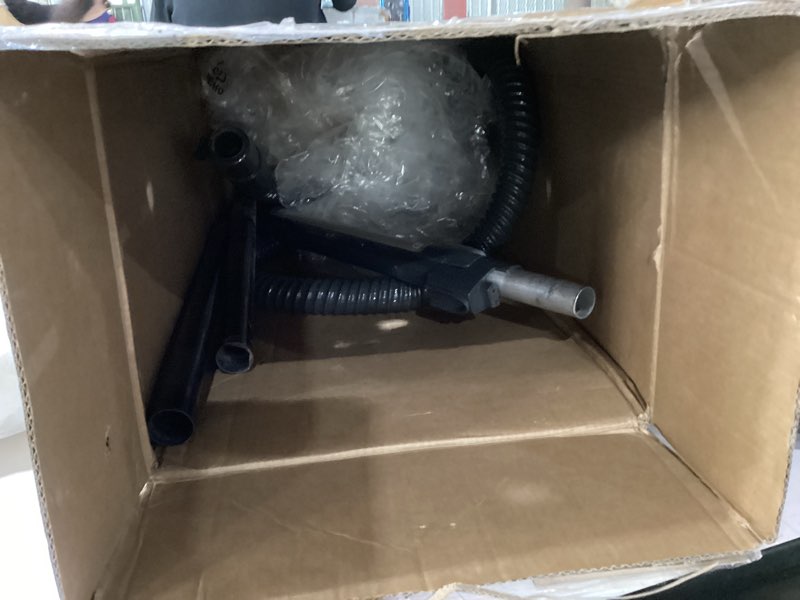 Condition photo showing As Is for missing accessories kenmore 81214 200 series pet friendly lightweight bagged canister vacuum with hepa, 2 motor system, and 3 cleaning tools-orange kenmore 200 series + hepa + 2 motor system