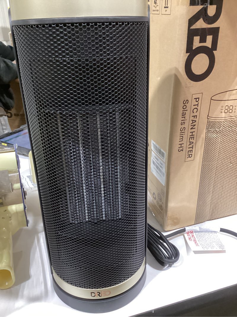 Condition photo showing Good Condition for DREO Space Heater, 1500W Electric Heaters for Indoor Use with Thermostat, 70° Oscillation, 8 Safety Protections, 5 Modes, Remote, 12H Timer, Quiet Portable Heater for Office, Bedroom, Large Room Gold Standard