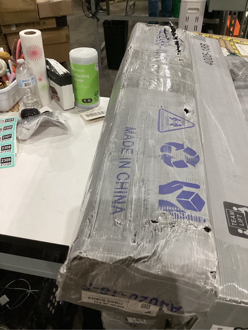 Condition photo showing New/Like New for Metal Bed Frame,Full Size Bed Frame with Storage Space,Heavy Duty Sturdy Mattress Foundation,Easy Assembly,No Box Spring Needed, Black,18 Inch,Full Full 18 Inch