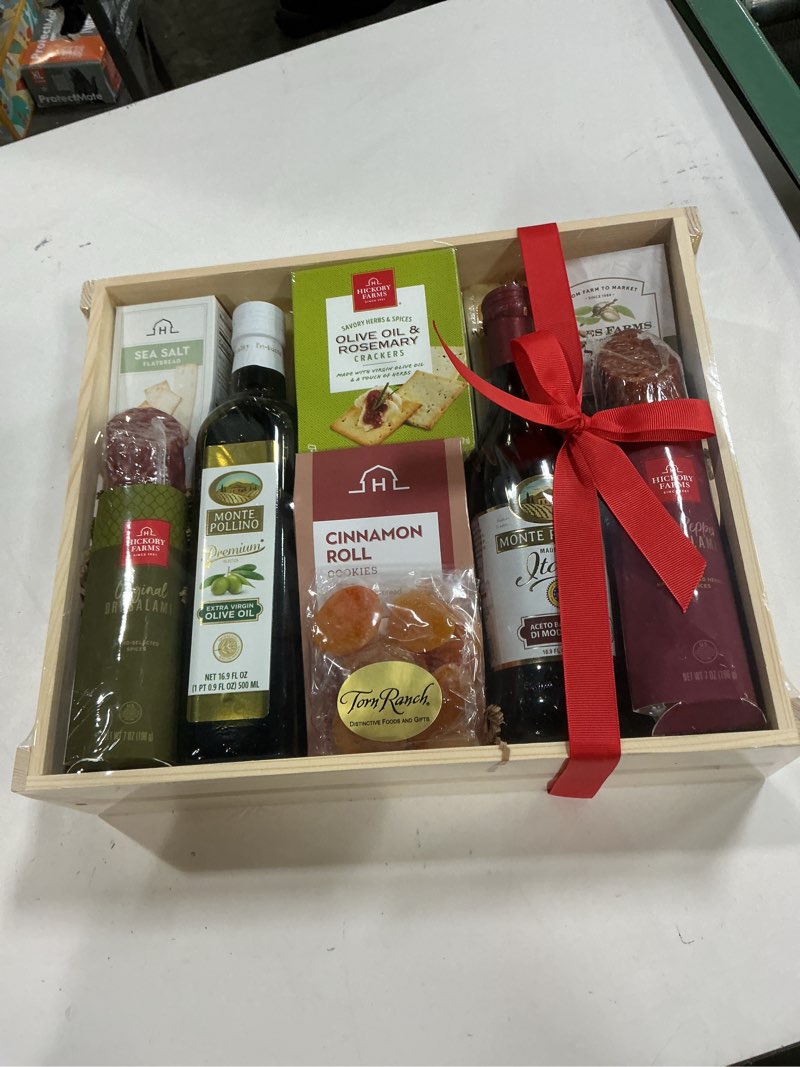 Condition photo showing New/Like New for  Exp: 3/17/26 California Delicious Ultimate Meat and Cheese Gift Crate