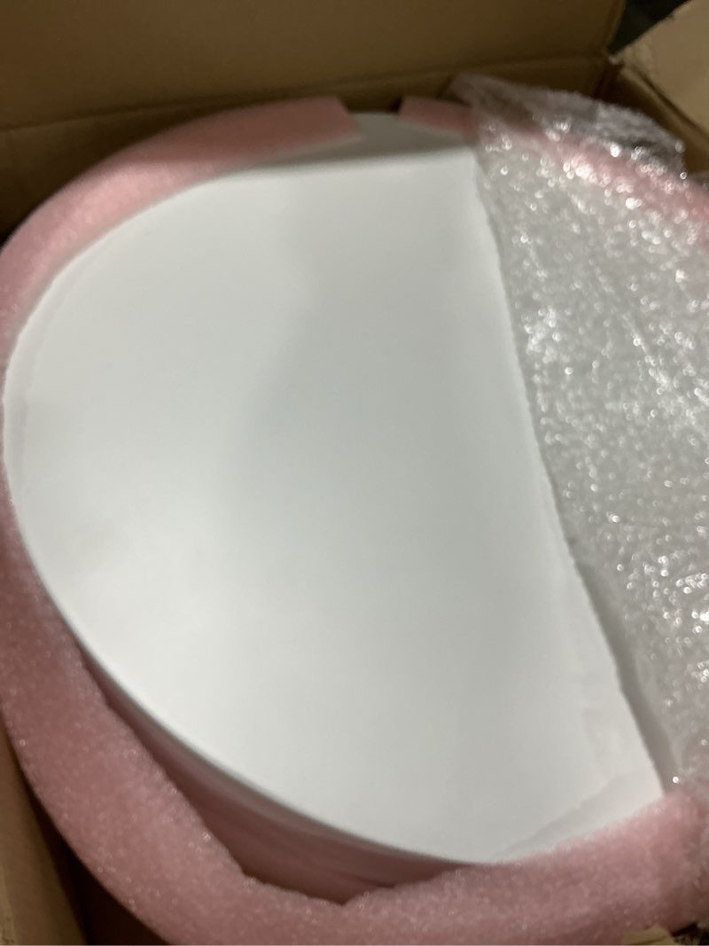 Condition photo showing Good Condition for mannequin display pedestal stands bridal shop plinth raiser stand party event decor platform base tables for model comic-con clothing store boutiques (23.6x5.9in,round,white) 23.6x5.9in round white