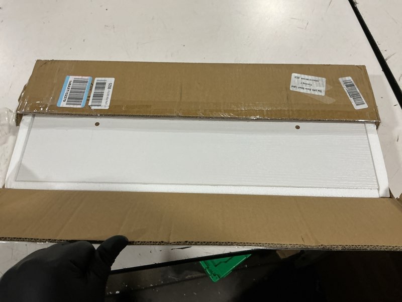 Condition photo showing Good Condition for qeeig floating shelves for wall 23.6" long - wall mounted shelf bathroom kitchen living room bedroom farmhouse home decor display bookshelf large 23.6 x 9.3 inch set of 2, white (008-60w) 23.6" b. white