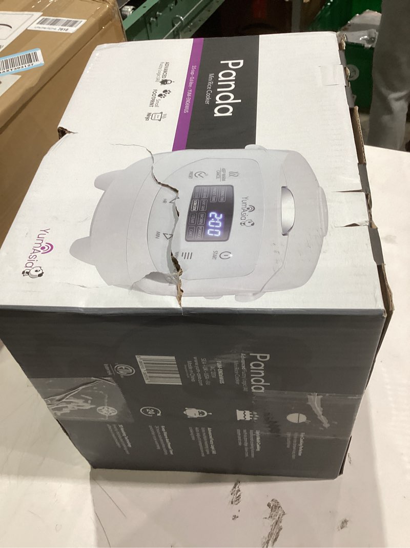 Condition photo showing Good Condition for Yum Asia Panda Mini Rice Cooker With Ninja Ceramic Bowl and Advanced Fuzzy Logic (3.5 cup, 0.63 litre) 4 Rice Cooking Functions, 4 Multicooker functions, Digital LED display - 120V Arctic White