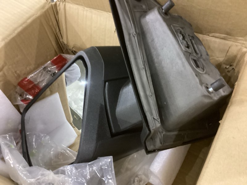 Replacement Driver Left Side Door Mirror Textured Back Cover Power Adjustment and Heated Glass Without Blinker for Ford F-150 from 2021 to 2023