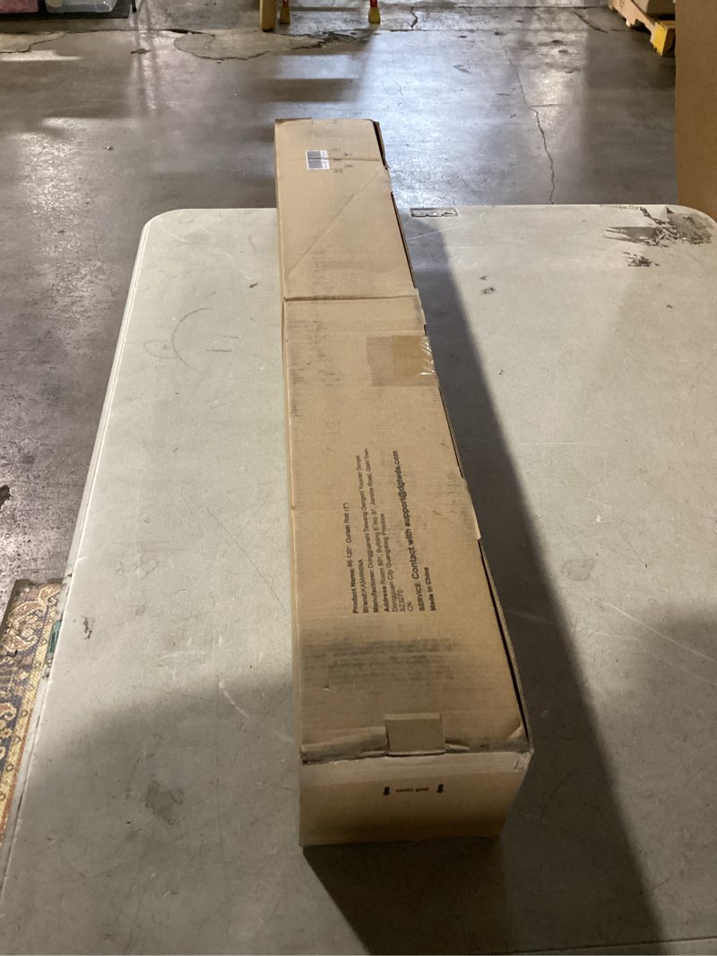 Condition photo showing Good Condition for kamanina 1 inch double curtain rods 66 to 120 inches (5.5-10 feet), heavy duty adjustable double curtain rod for windows, gold drapery rods with end caps gold 66-120"