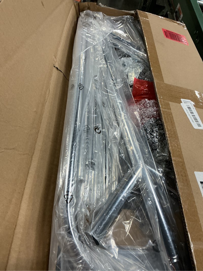 Condition photo showing Good Condition for EAGMAK Heavy Duty Clothes Rack Load 420 LBS, Rolling Garment Rack with Lockable Wheels, Standing Metal Clothing Rack with Shelves, Portable Wardrobe Sturdy Coat Rack for Hanging Clothes (Silver) 43.3?×18.9?×63? Silver