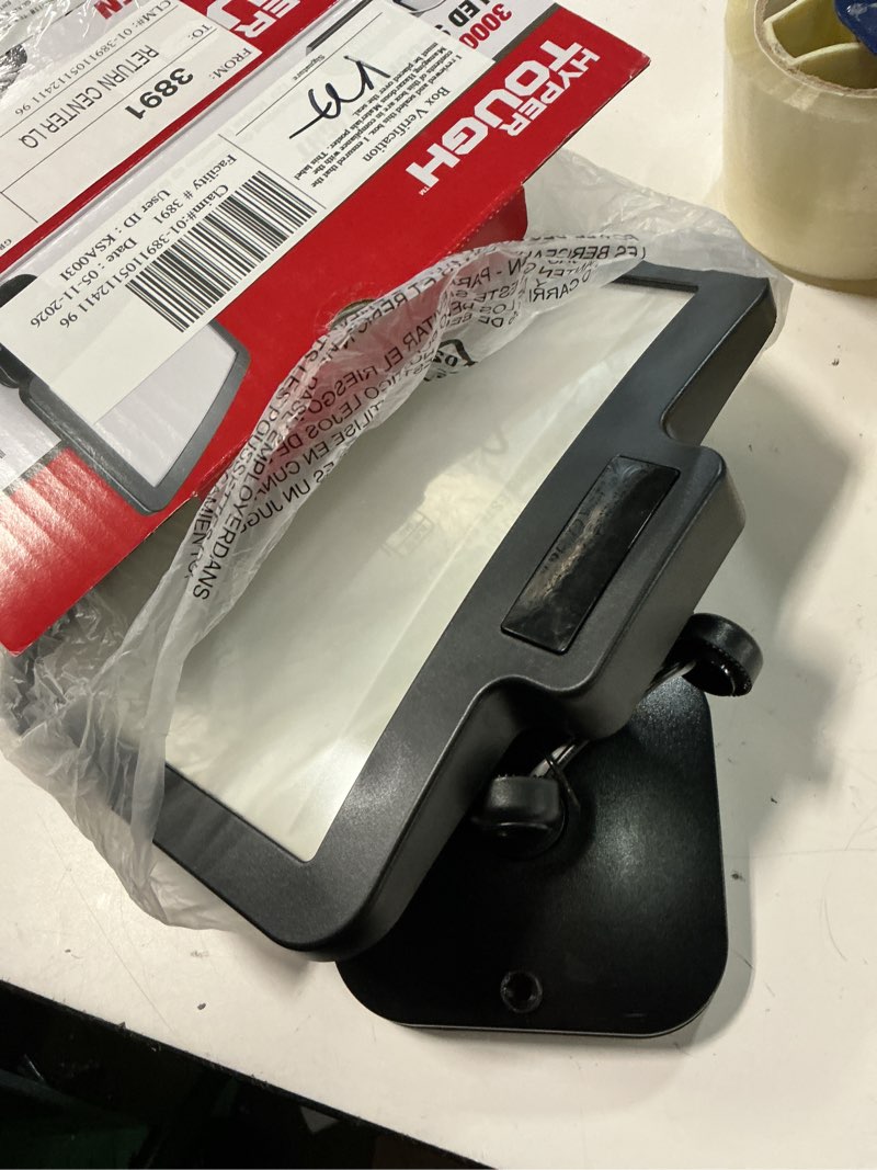 Condition photo showing As Is for hyper tough 3000 lumen led security light 120-degree motion sensor in black finish, hardwired