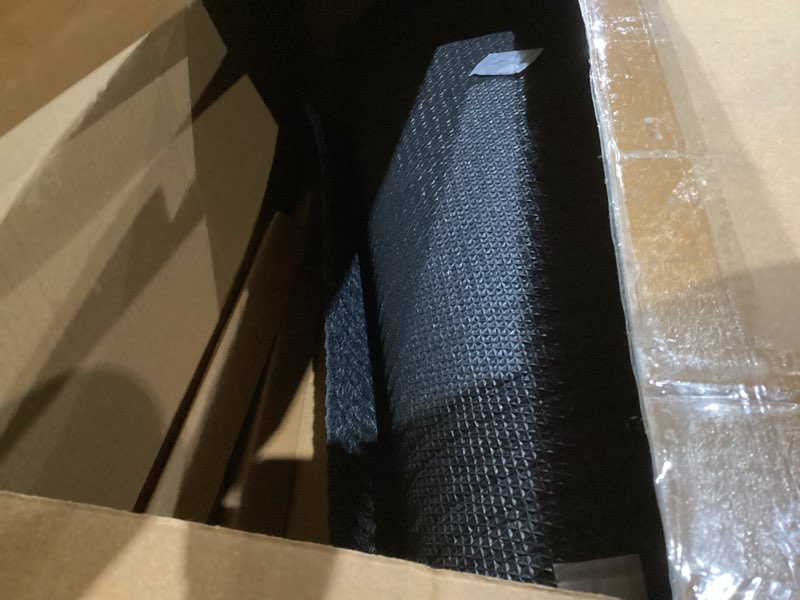 Condition photo showing As Is for Ottomanson 2'7" x 12' Hallway Runner with Scraper Pile - Extra Durable Non-Slip Rug Mat for Indoor & Outdoor Use - Ideal for Kitchen, Entryway & Garage - High-Traffic Carpet, Black Black 700s Series 2'7" x 12' (Runner)