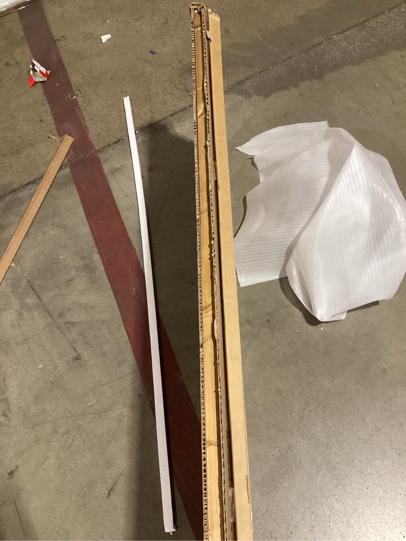 Condition photo showing Good Condition for Full Length Mirror 65"x24" Solid Wood Frame Floor Large Mirror for Living Room, Bedroom Hanging or Leaning Wall-Mounted, Light Brown Light Brown 65"L x 24"W