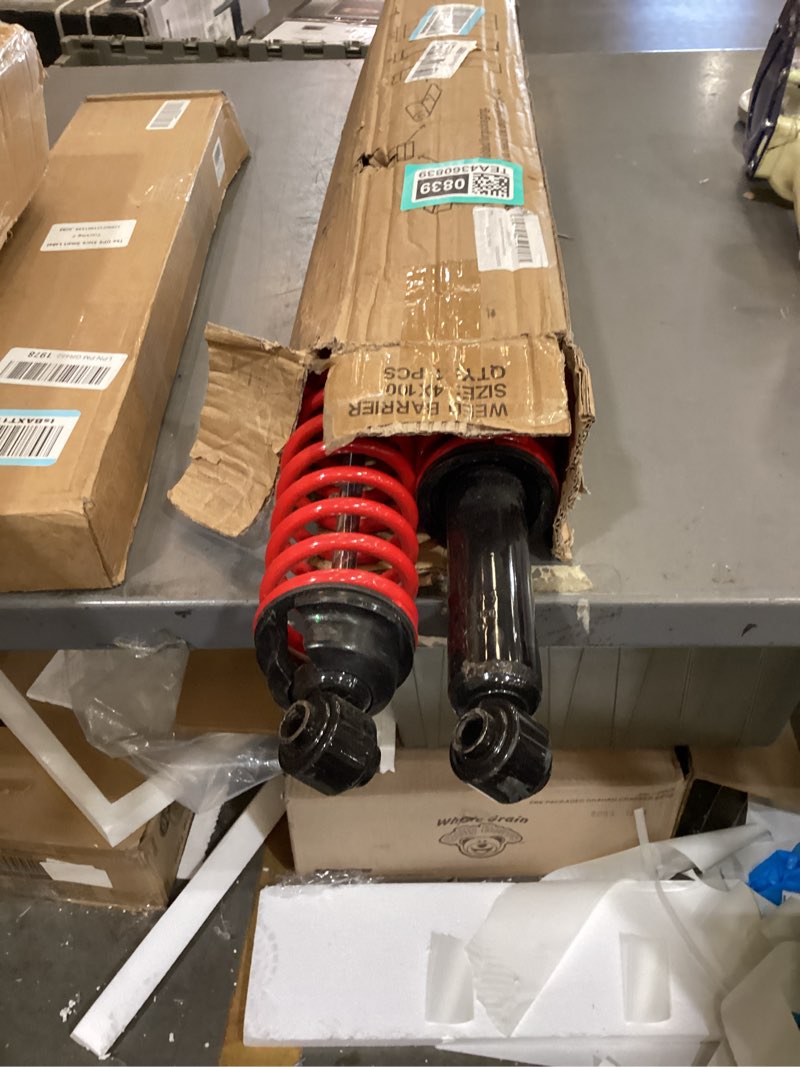 Condition photo showing As Is for gabriel 43181 load carrier towing & hauling rear spring shocks fits chevrolet silverado, tahoe, suburban, gmc sierra, yukon, dodge ram, jeep gladiator & nissan titan (pair)