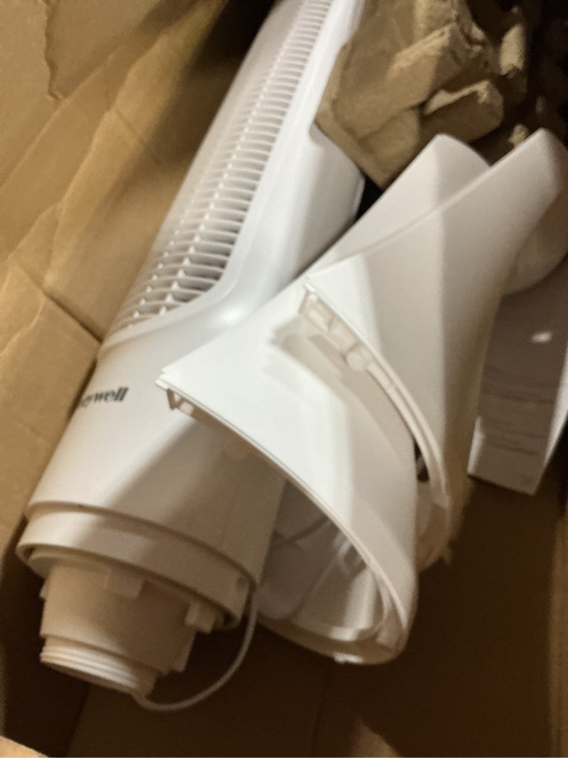 Condition photo showing Good Condition for honeywell quietset whole room oscillating tower fan with remote, white, hyf260