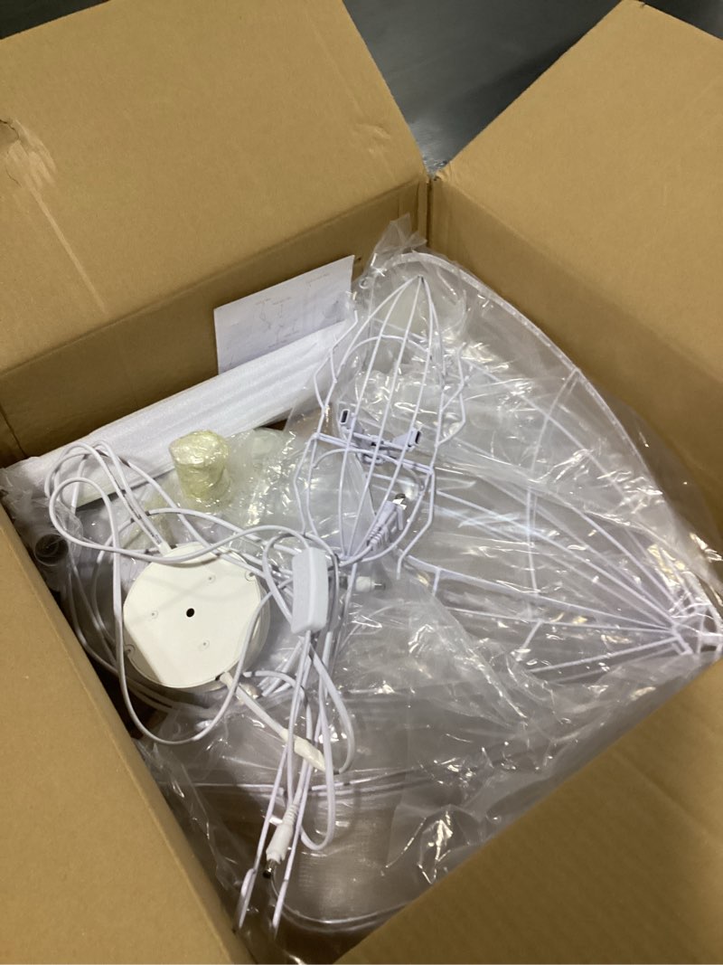 Condition photo showing As Is for FUHSY Wedding Butterfly Floor Lamp Led Butterfly Lights Decorative Butterfly Lamp White Hanging Butterflies for Ceiling Moving Butterfly Decorations for Wedding Ceremony Birthday Party Stage Events