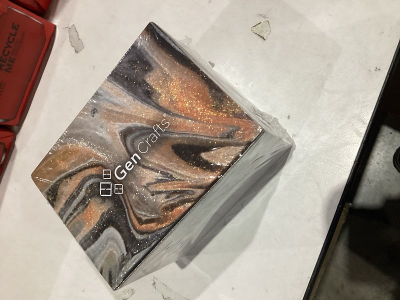 Condition photo showing New/Like New for GenCrafts Metallic Acrylic Pouring Paint 12 Colors Pre-Mixed High Flow & Ready to Pour - 2 oz./60 ml Bottles - Multi-Purpose Paints for Canvas, Paper, Rocks, Wood Metallic 12 x 60ml (2 fl oz)