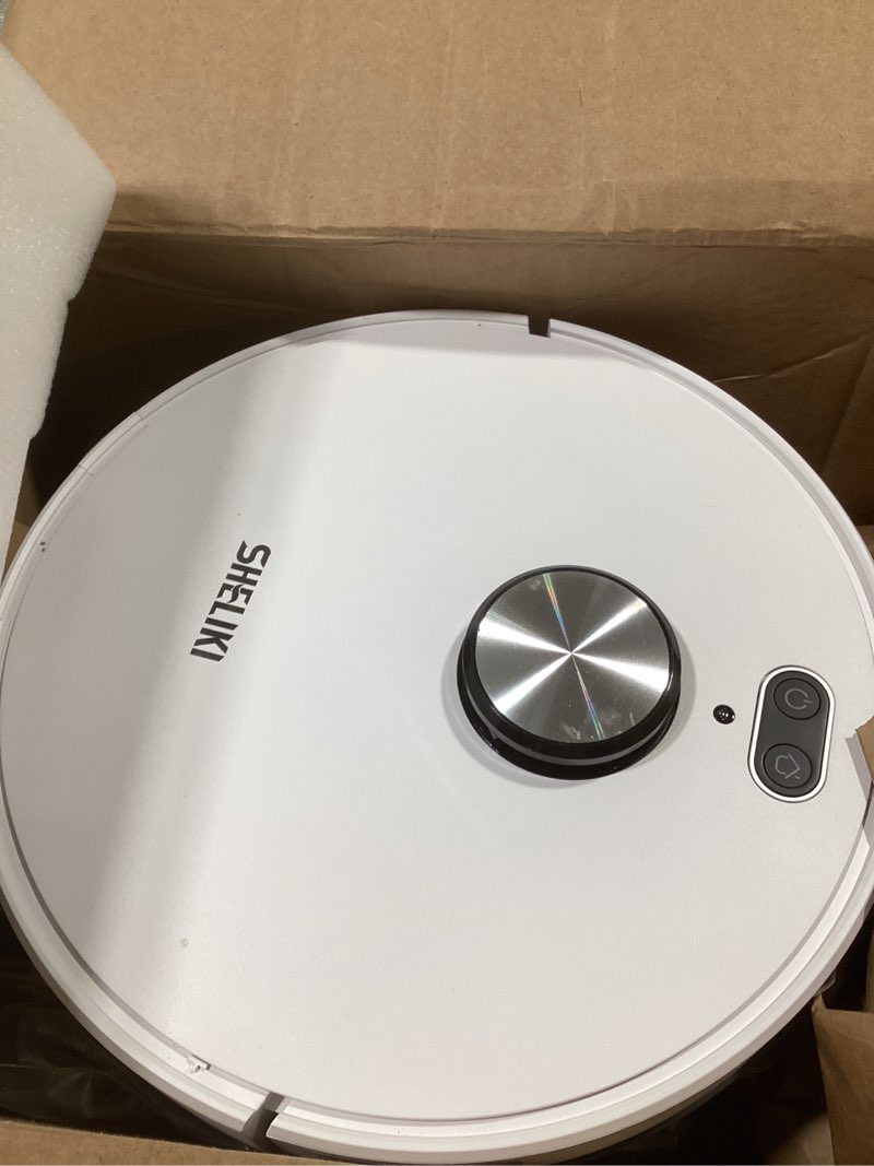 Condition photo showing New/Like New for Robot Vacuum and Mop Combo, 3-in-1 Robotic Vacuums Cleaner with 70-Day Self-Emptying Base, LiDAR Navigation Smart Mapping & Strong 6000Pa Suction, for Pet Hair, Hard Floor, Carpet