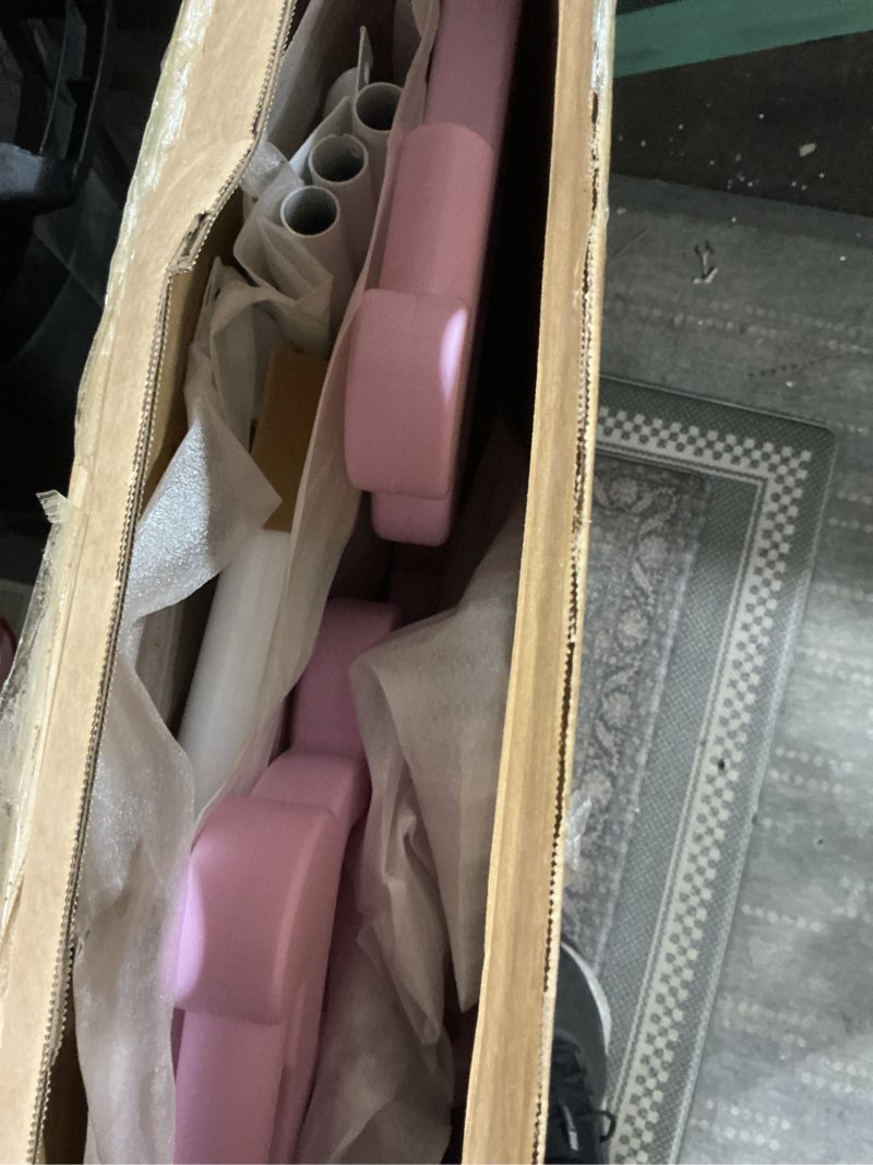 Condition photo showing As Is for delta children minnie mouse 3d toddler bed, pink minnie mouse bed