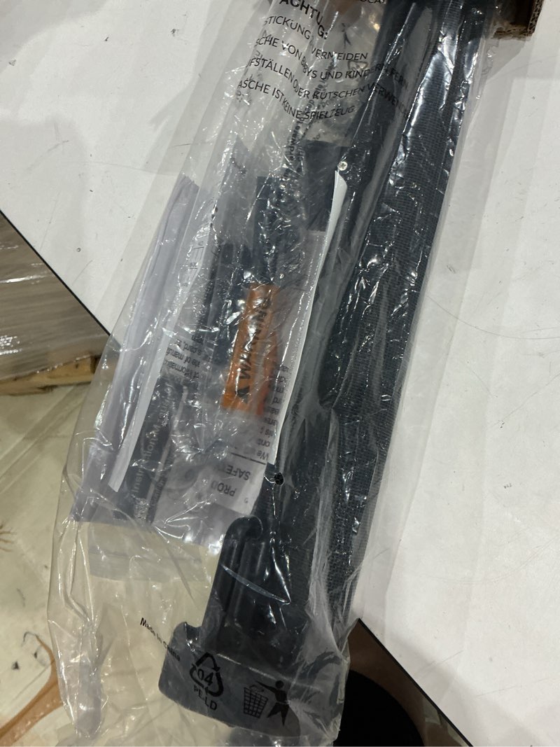Condition photo showing Good Condition for upgraded retractable baby gates for stairs & banister, mesh dog gate indoor, extends to 55" wide 33" tall, child safety gate for stairway, banister & wall mount (black) black 33" tall x 55" wide