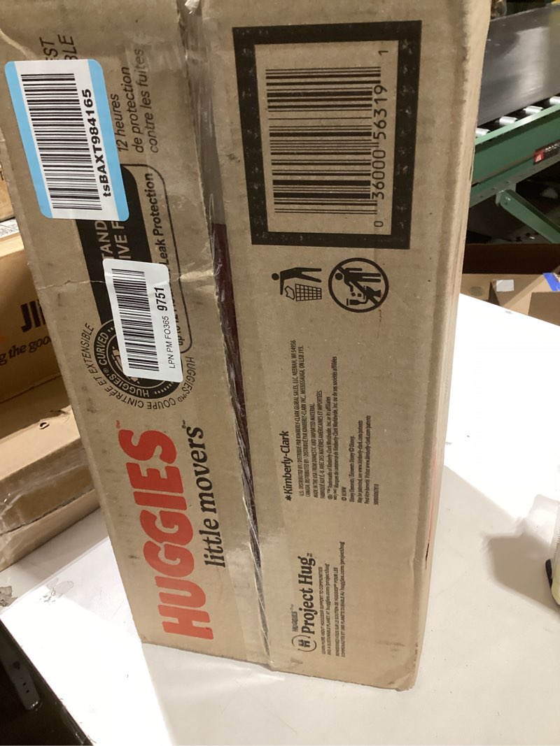 Condition photo showing Good Condition for Huggies Size 6 Diapers, Little Movers Baby Diapers, Size 6 (35+ lbs), 108 Count (2 Packs of 54), Packaging May Vary