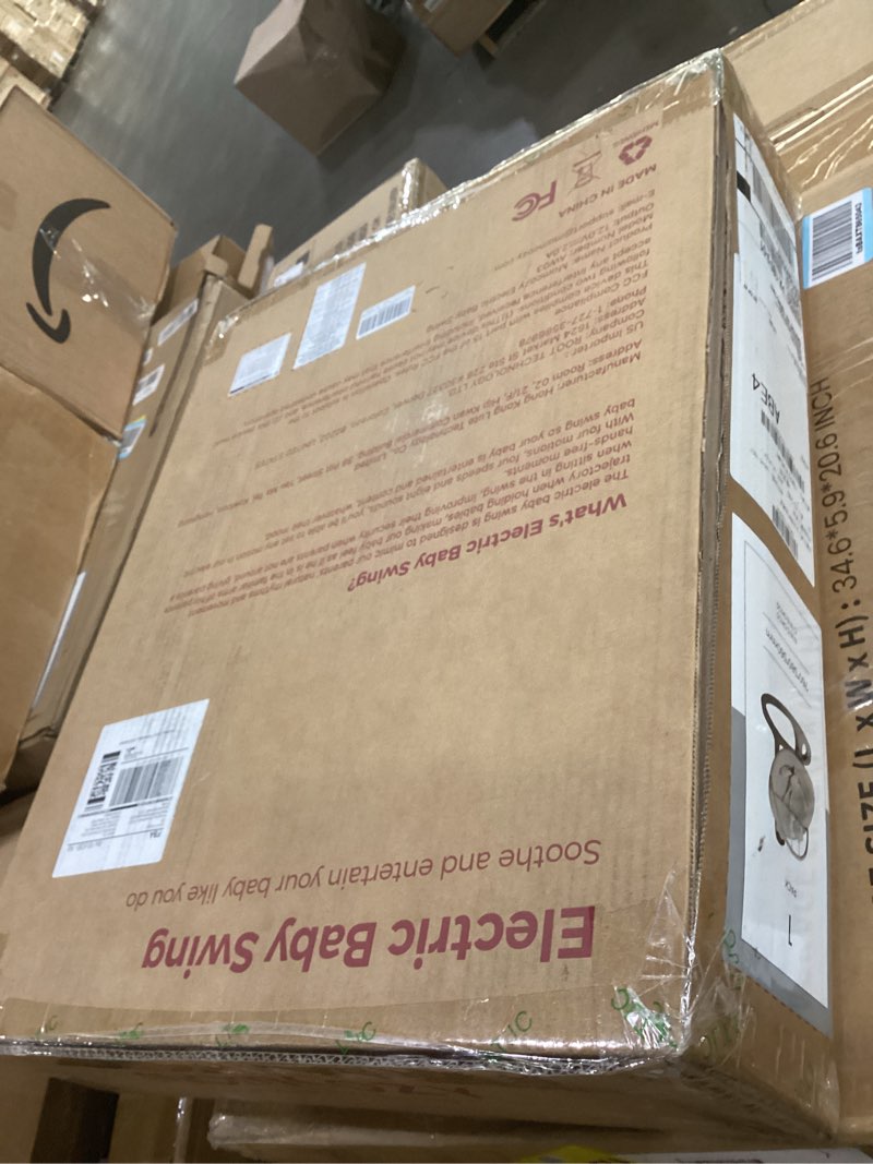 Condition photo showing New/Like New for Momcozy 2-in-1 Electric Baby Swing, Dual-Arm Support System & Parent-Inspired Motions, Convertible to Toddler Seat up to 66 lbs, Adjustable Height, Lightweight, Khaki