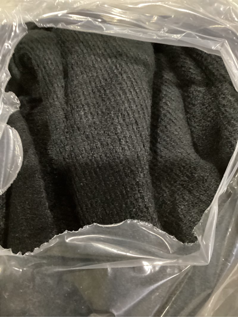 Condition photo showing Good Condition for homiest decorative knitted throw with fringe, lightweight acrylic knit, soft tassel for couch, sofa, bed (black, 50 x 60 inch) 50" x 60" black