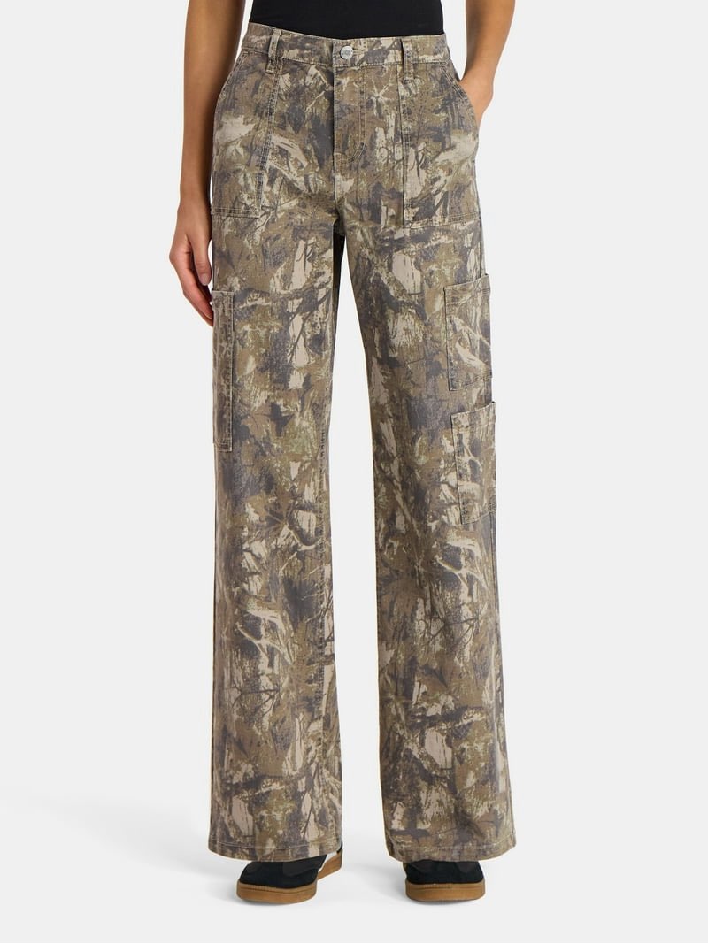s(4-6)no boundaries wide leg cargo pants, 33.5\\\" inseam, women's and women's plus s