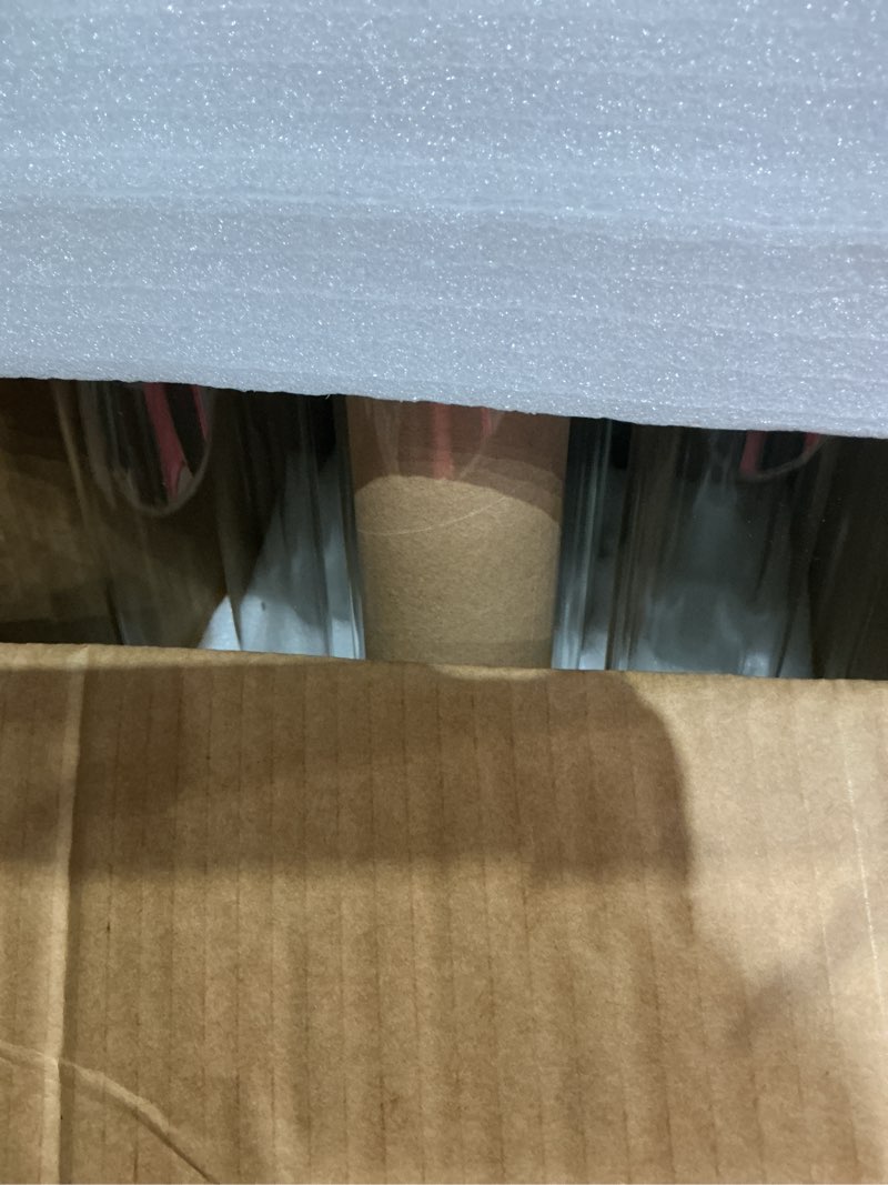Condition photo showing Good Condition for 12-pack glass hurricane candle holders - 13.78" tall clear open-ended cylinders for pillar candles - includes 2.36" taper candlestick holders - wedding, event & home decor centerpieces