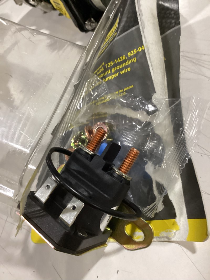 Condition photo showing As Is for sunbelt replacement part series solenoid for riding mower universal -in deck size