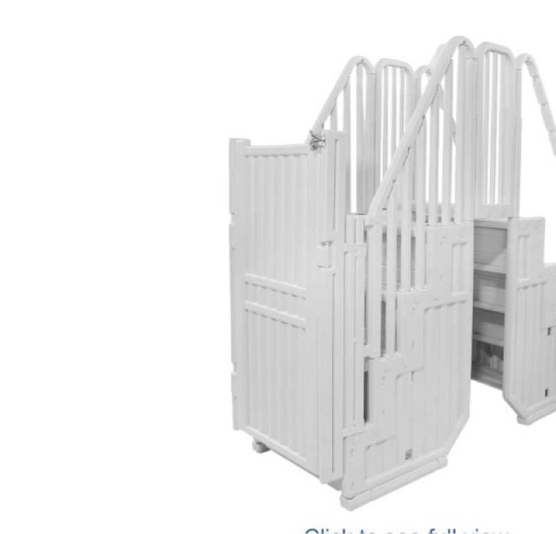 Blue Wave Easy Pool Entry System w/Gate for 48 to 54-in Deep Above Ground Pools – No Deck Required –