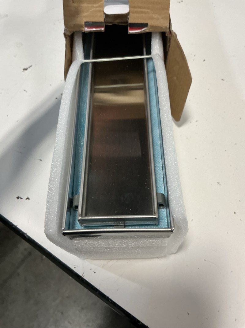 Condition photo showing Good Condition for neodrain 32-inch linear shower drain-brushed,with tile insert grate | 304 stainless steel, fast drainage, rectangle shower floor drain with leveling feet & hair strainer, fits bathroom, balcony brushed 32 in