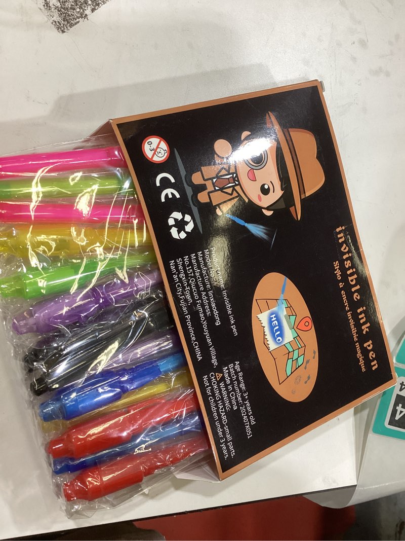 Condition photo showing Good Condition for SCStyle Invisible Ink Pen 28Pcs with UV Light Magic Marker for Secret Messages, Writing Information for Birthdays, Easter, Halloween, Christmas Gifts for Students 28Pcs Pen
