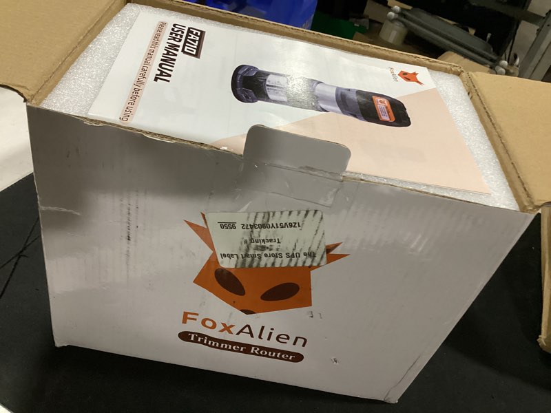 Condition photo showing Good Condition for foxalien 1hp 710w 65mm diameter compact palm router for cnc woodworking,6 variable speeds max 30000 r/min wood trimmer with 1/4” collet (110v)