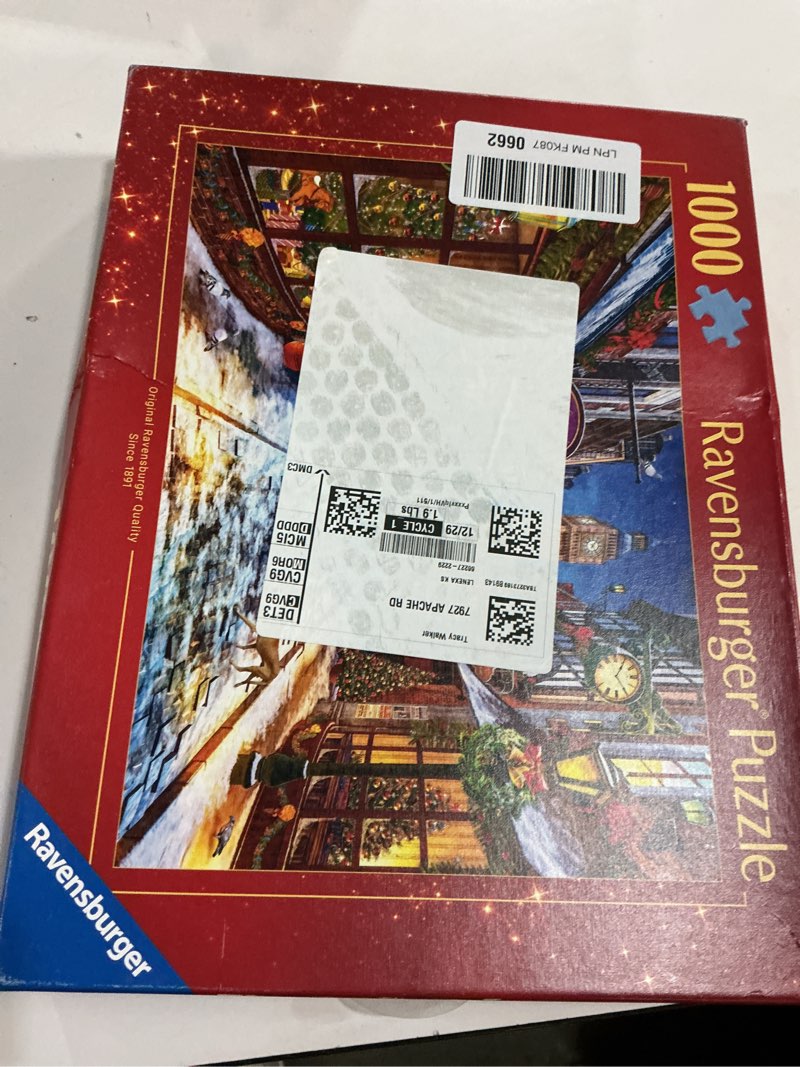 Condition photo showing New/Like New for Ravensburger Christmastime 1000 Piece Jigsaw Puzzle for Adults | Unique, Pieces | Anti-Glare Surface | FSC Certified, Eco-Friendly | Amazon Exclusive