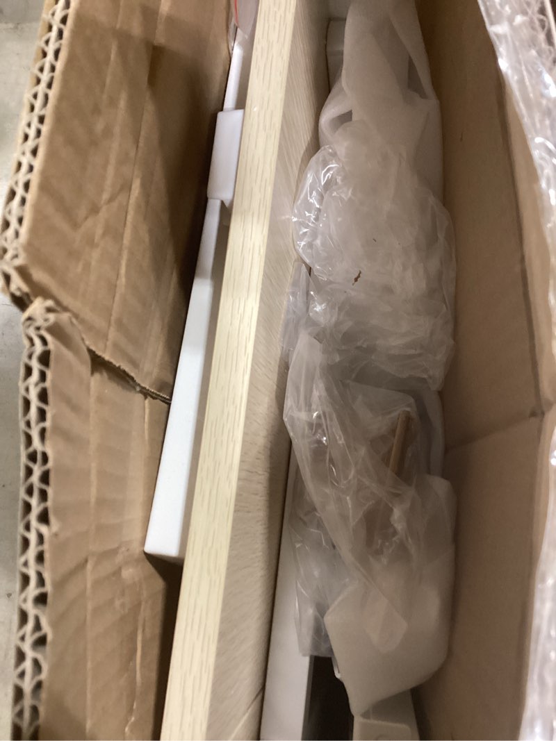 Condition photo showing Good Condition for WOHOMO Folding Desk, Small Foldable Desk 31.5" for Small Spaces, Space Saving Computer Table Writing Workstation for Home Office, Easy Assembly, Oak Small Size:31.5 x 15.7 Beige