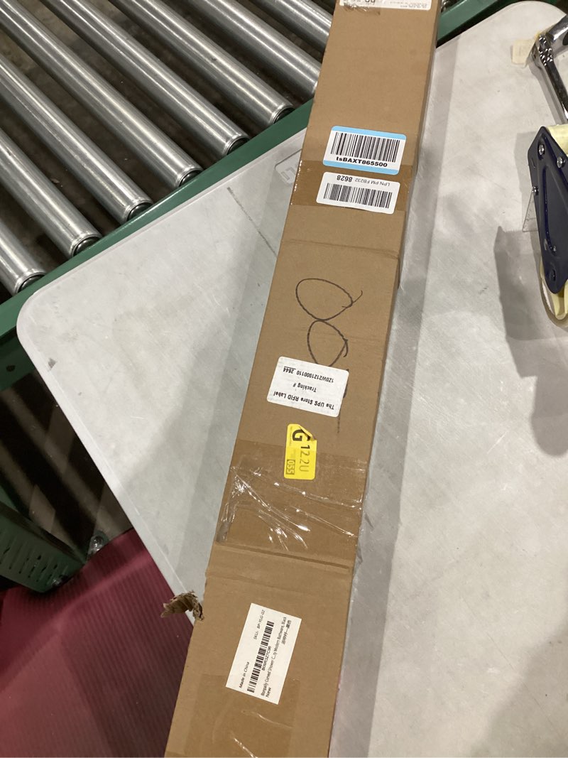 Condition photo showing Good Condition for Bonpally Curved Shower Curtain Rod 40-72 Inches Adjustable, Aluminum Rustproof Shower Rod, Curved Shower Rods for Bathroom, Bathtub, Stall, Black, Need to Drill