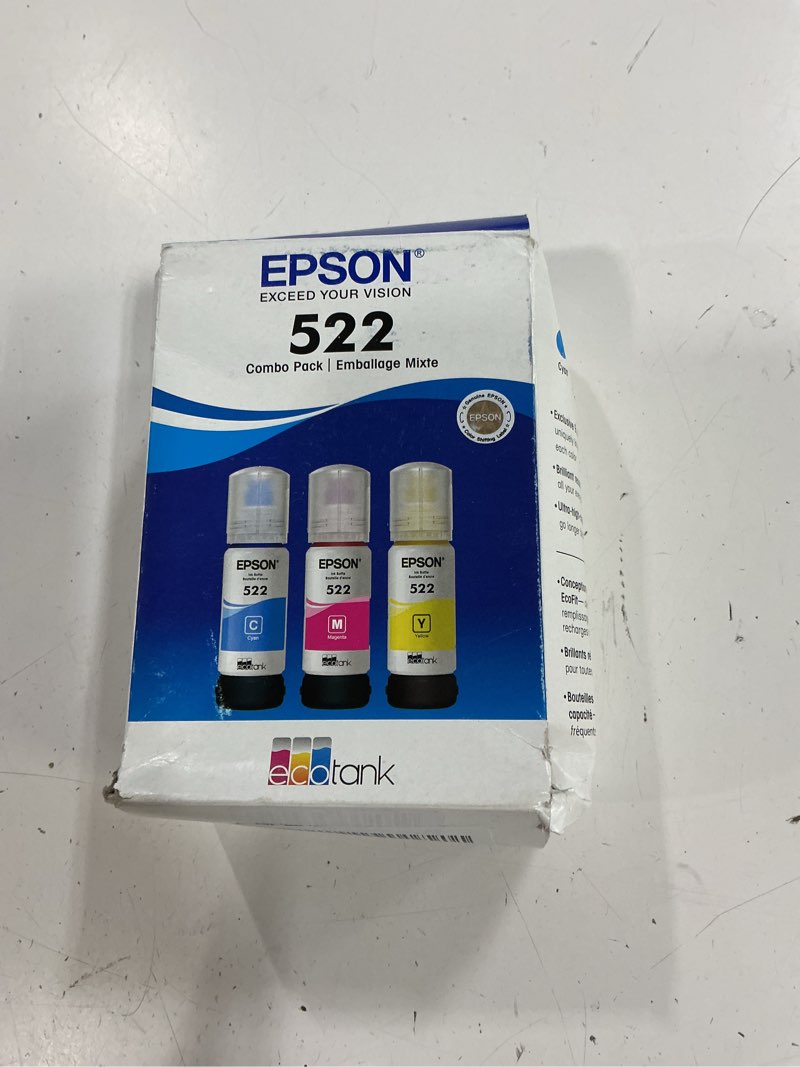 Condition photo showing New/Like New for epson 522 ecotank ink ultra-high capacity bottle color combo pack (t522520-s) works with et-2720, 2800, 2803, 2840, 4700, 4800, 4810 ultra-high capacity ink