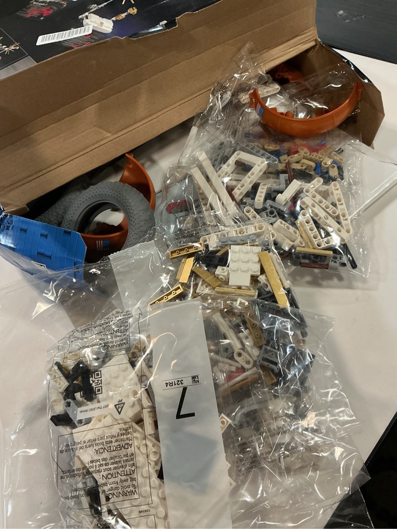 Condition photo showing As Is for LEGO Technic NASA Apollo Lunar Roving Vehicle LRV Building Set - Craft Kits for Adults, Ages 18+ - Building Set of Space Rover with Authentic Details - Gift for Birthdays - 42182
